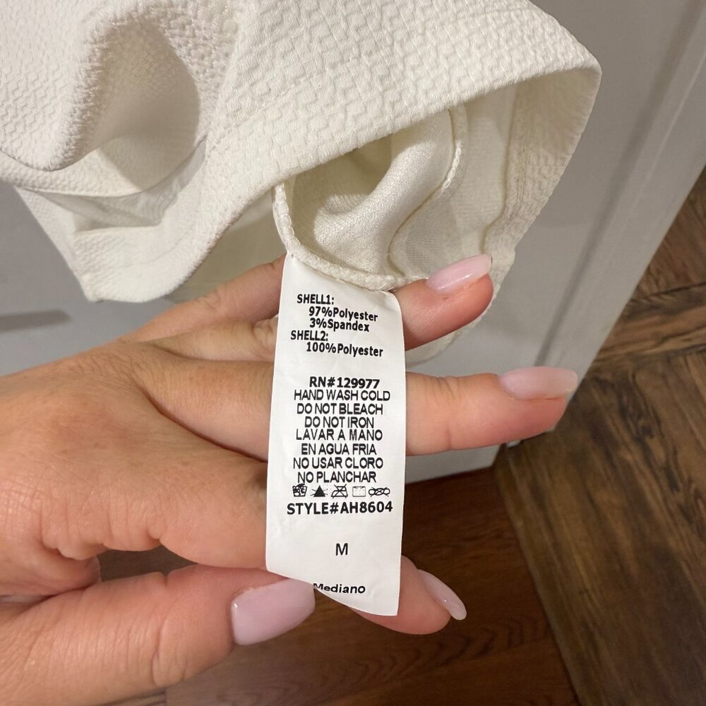 🤍 Zio New York One-Shoulder White Mini Dress – Size M - Picture 5 of 7